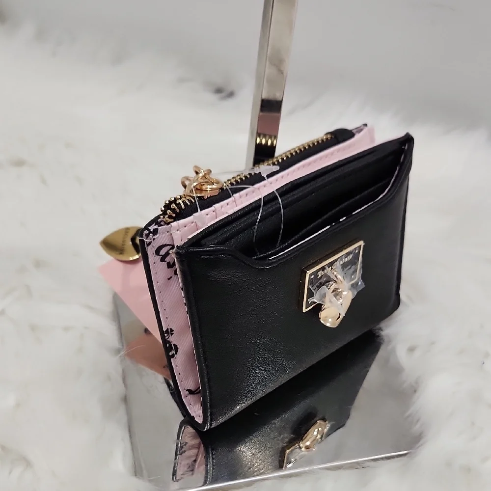🖤🔹️Juicy Couture 🔹️rolling On Black Pull Out Card Case Wallet